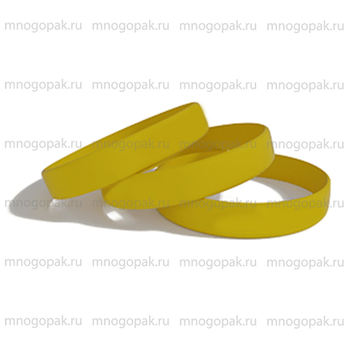 Желтый силиконовый браслет