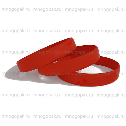 Красный силиконовый браслет