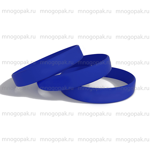 Синий силиконовый браслет