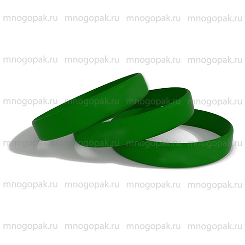 Зеленый силиконовый браслет