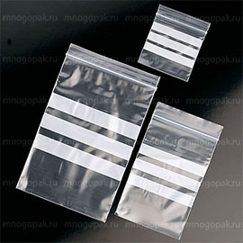 Пакеты zip с полосой для упаковки одежды, почтовых отправлений, документации
