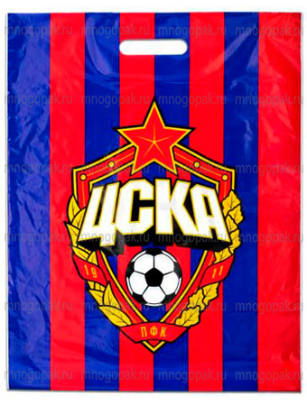 Пакет с логотипом футбольной команды ЦСКА