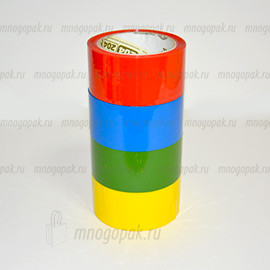 Разноцветная лента шириной 48 мм с клейким слоем