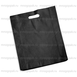 Черная сумка из спанбонда под нанесение логотипа
