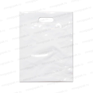 Пакеты ПВД белые с вырубными ручками (укрепленной) 50x60