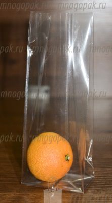 пакет с прямоугольным дном с апельсином